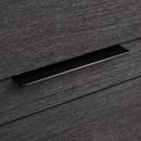 48 ALISO TEAK VANITY LEFT OFFSET RECT UNDERMOUNT SINK - CHARRED TIMBER BLACK - CARRARA - WIDESPREAD 