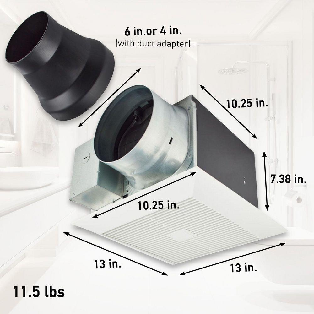 Panasonic White 50-80-110 CFM Ceiling Mount Ventilation Fan with Single-Speed Motor in White - 0.3-0.8 Sones - Energy Star Rated 