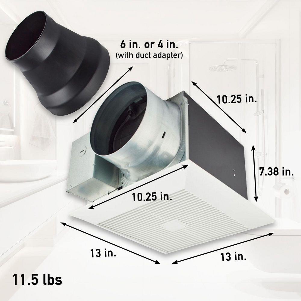 Panasonic White 30-110 CFM Ceiling Mount Ventilation Fan with Multi-Speed Motor in White - 0.3-0.8 Sones - Energy Star Rated 