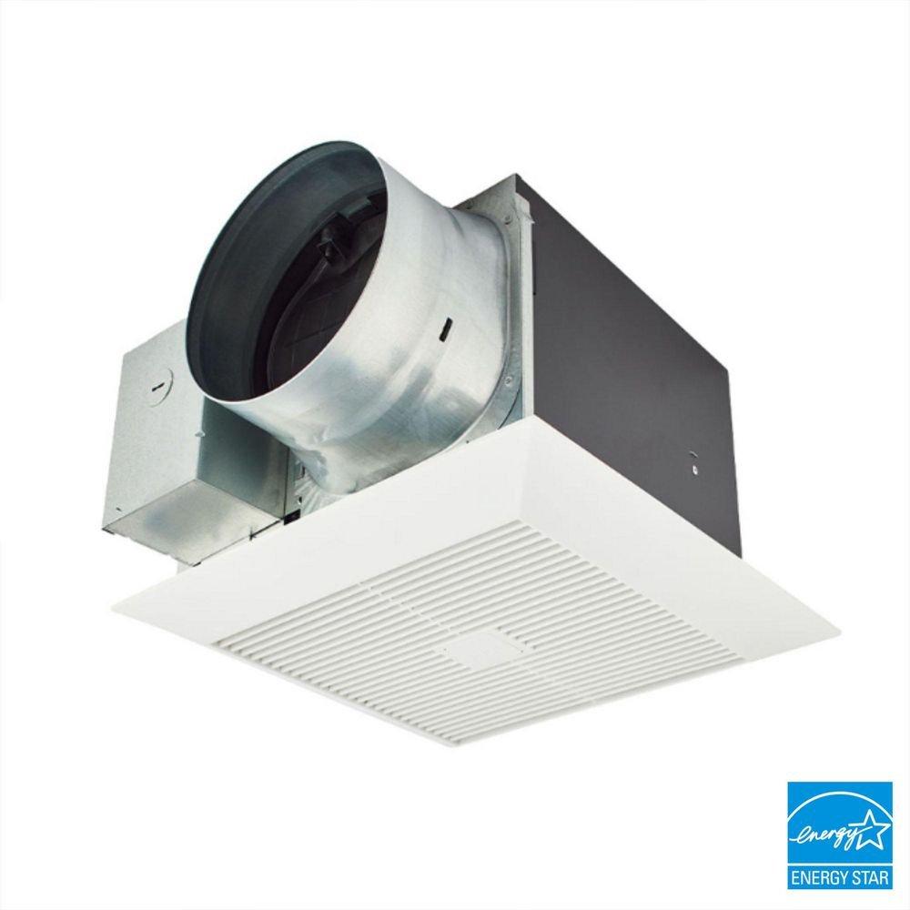 Panasonic White 30-110 CFM Ceiling Mount Ventilation Fan with Multi-Speed Motor in White - 0.3-0.8 Sones - Energy Star Rated 