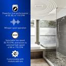Panasonic White 30-110 CFM Ceiling Mount Ventilation Fan with Multi-Speed Motor in White - 0.3-0.8 Sones - Energy Star Rated 