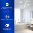 Panasonic White 30-110 CFM Ceiling Mount Architectural Deisgn Bathroom Ventilation Fan with Multi-Speed Motor in White - 0.3-0.8 Sones - Energy Star Rated 