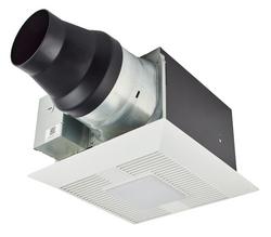 30-110 CFM Ceiling Mount Ventilation Fan with Multi-Speed Motor & LED Light in White - 0.3-0.7 Sones - Energy Star Rated