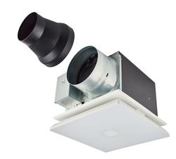 30-110 CFM Ceiling Mount Architectural Deisgn Bathroom Ventilation Fan with Multi-Speed Motor & LED Light in White - 0.3-0.6 Sones - Energy Star Rated