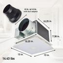 Panasonic White 30-110 CFM Ceiling Mount Architectural Deisgn Bathroom Ventilation Fan with Multi-Speed Motor in White - 0.3-0.8 Sones - Energy Star Rated 
