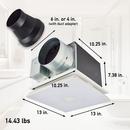 Panasonic White 30-110 CFM Ceiling Mount Architectural Deisgn Bathroom Ventilation Fan with Multi-Speed Motor in White - 0.3-0.8 Sones - Energy Star Rated 