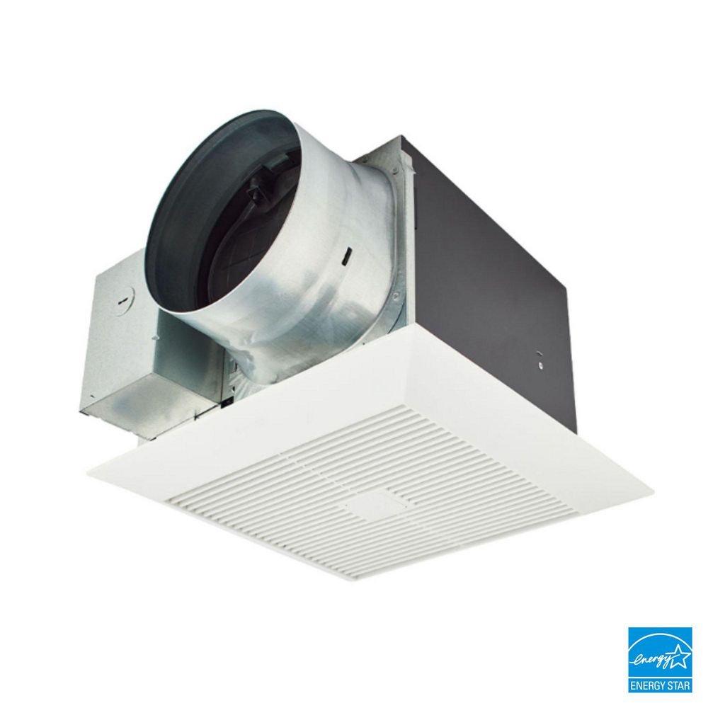 Panasonic White 110-130-150 CFM Ceiling Mount Ventilation Fan with Single-Speed Motor in White - 0.3-0.7 Sones - Energy Star Rated 