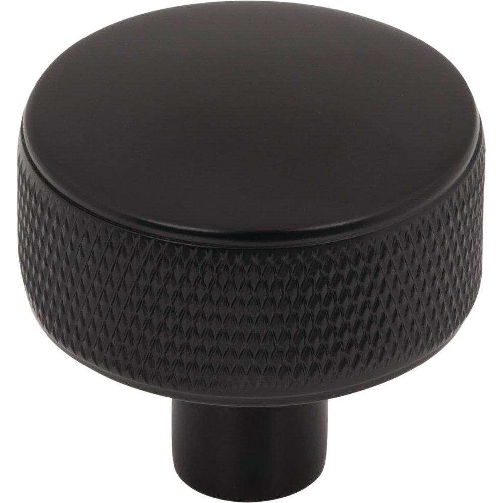 BURNHAM ROUND KNOB 1 1/4 INCH FLAT BLACK 