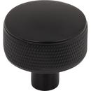 BURNHAM ROUND KNOB 1 1/4 INCH FLAT BLACK 