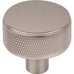 1-1/4 in. Round Knob in Brushed Satin Nickel