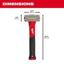 2LB FIBERGLASS DRILLING HAMMER 