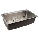 31 in. Undermount Stainless Steel Single Bowl Workstation Kitchen Sink 