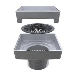 4 in. Drain with Tile Insert Grate in Polished Chrome