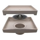 6 in. Drain with Tile Insert Grate in Brushed Nickel 