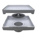 6 in. Drain with Tile Insert Grate in Polished Chrome 