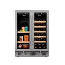 EDGESTAR 24 BUILT-IN FRENCH DOOR DUAL ZONE WINE AND BEVERAGE COOLER