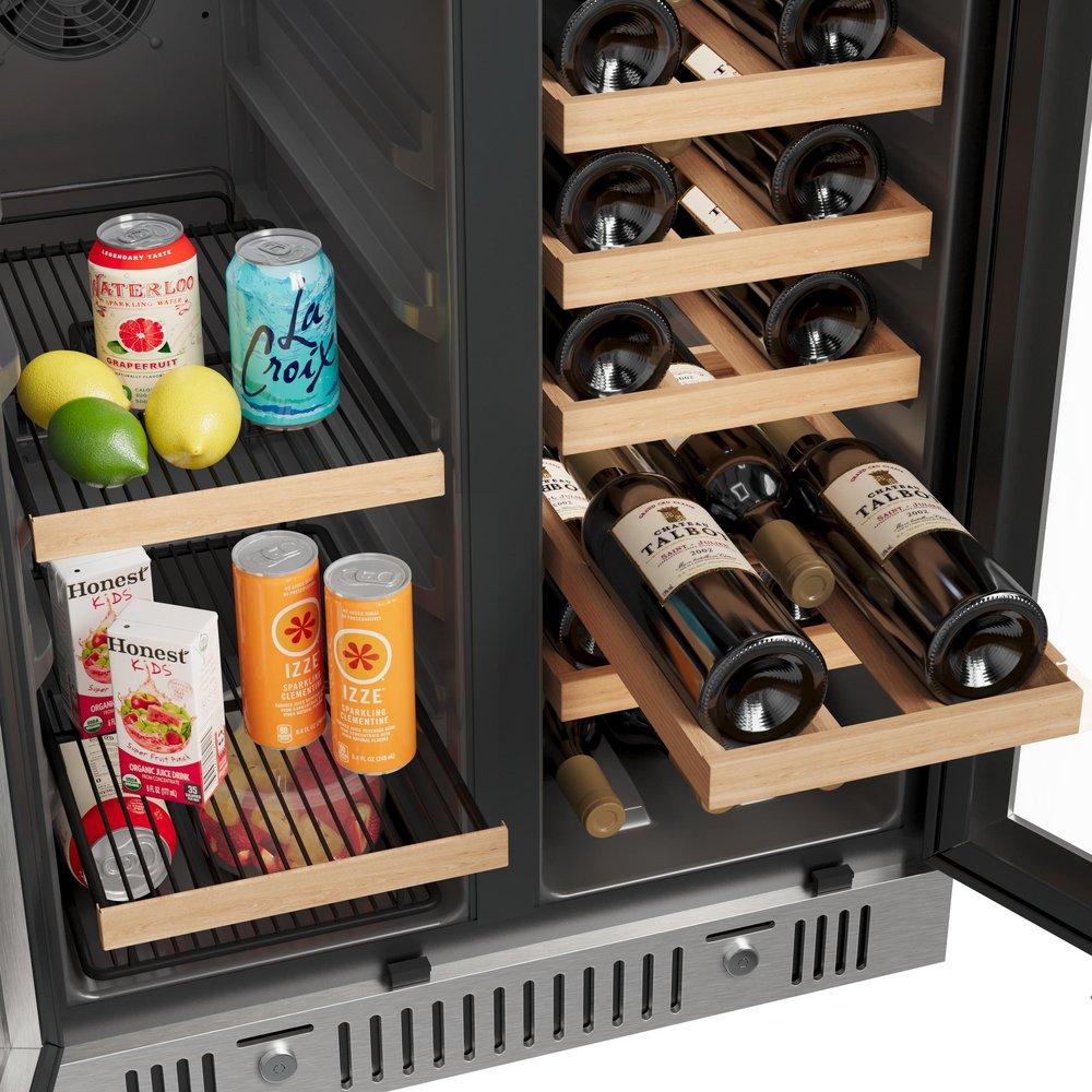 24 in. Wine and Beverage Cooler with French Doors 
