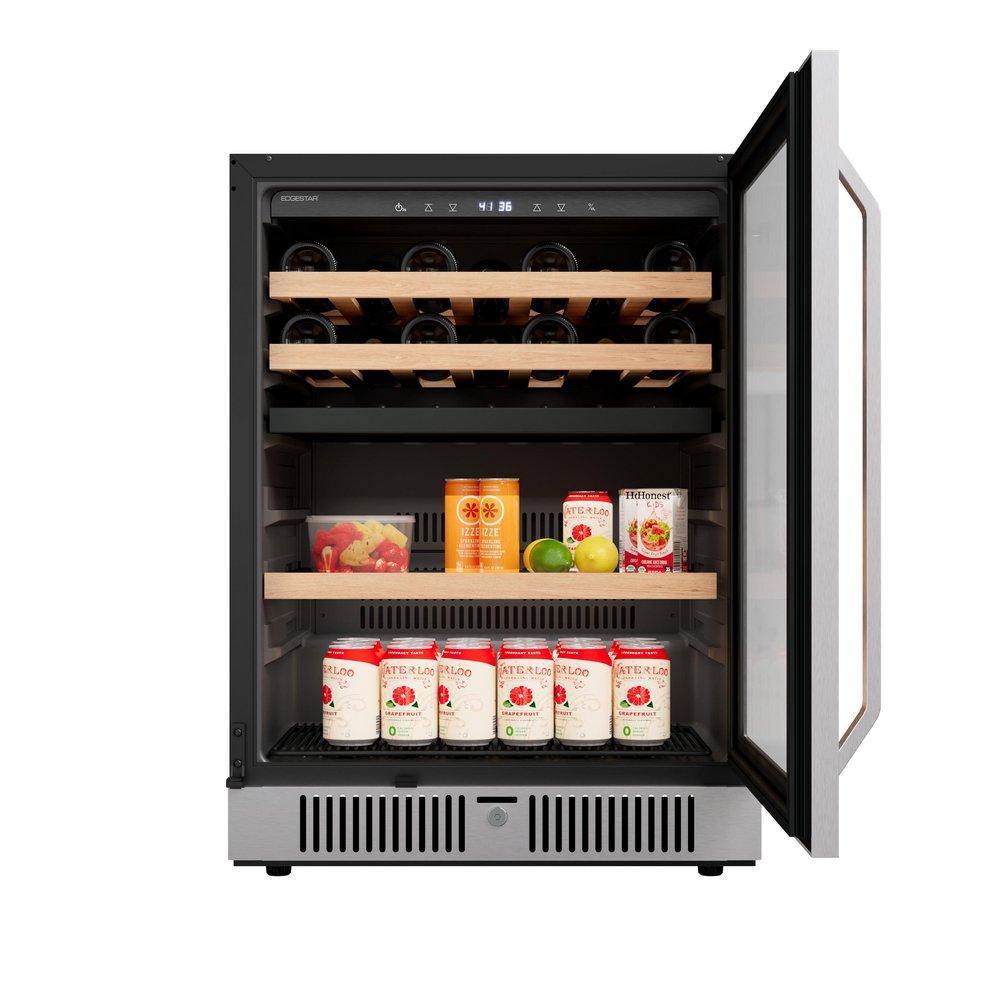 EDGESTAR 24 BUILT-IN DUAL ZONE WINE AND BEVERAGE COOLER 