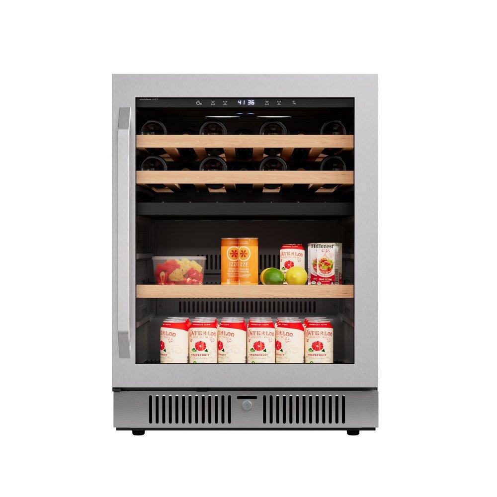 EDGESTAR 24 BUILT-IN DUAL ZONE WINE AND BEVERAGE COOLER 