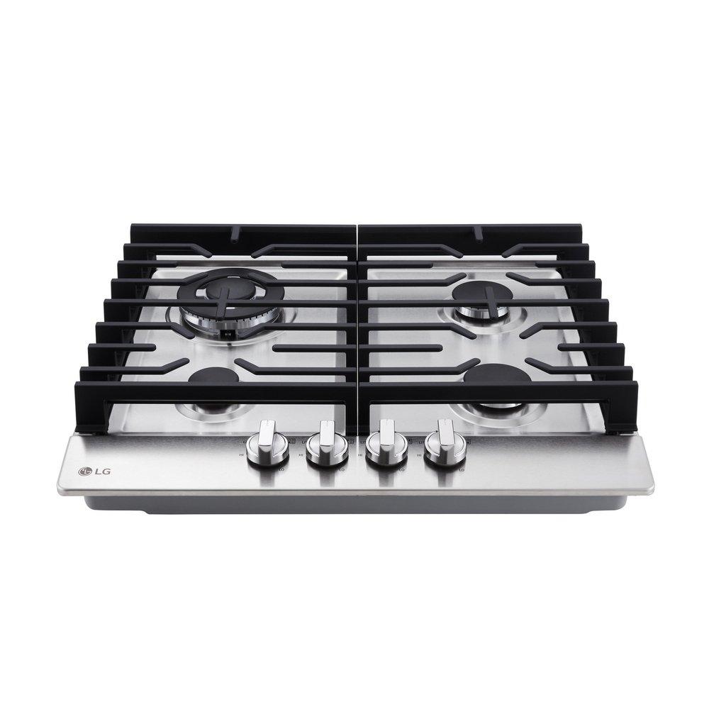 24 GAS COOKTOP 4 BURNER STAINLESS STEEL 