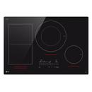 30 INDUCTION COOKTOP 4 ELEMENTS WHITE BACKLIT RED BAR BRIDGE THINQ 