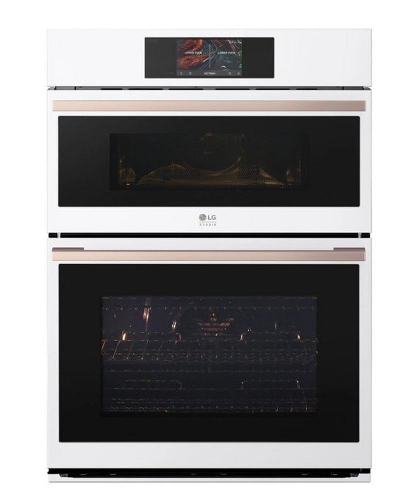 LG Studio 30 in. Combination Wall Oven in Essence White 