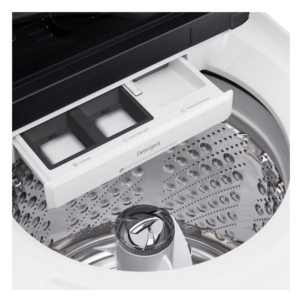 5.5 CU.FT. MEGA CAPACITY TOP LOAD WASHER AGITATOR WITH TURBOWASH3D AND WI-FI CONNECTIVITY WHITE 