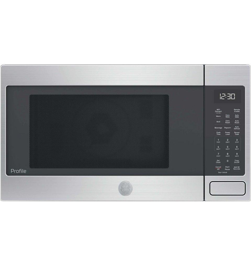 GE PROFILE 1.5 CU. FT.COUNTERTOP CONVECTION/MICROWAVE OVEN SENSOR 1000W BUILT-IN INSTALLATION CAPABLE WITH TRIM KIT 