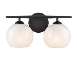 2-Light Vanity Fixture in Matte Black