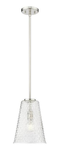 1-Light Pendant Light in Polished Nickel