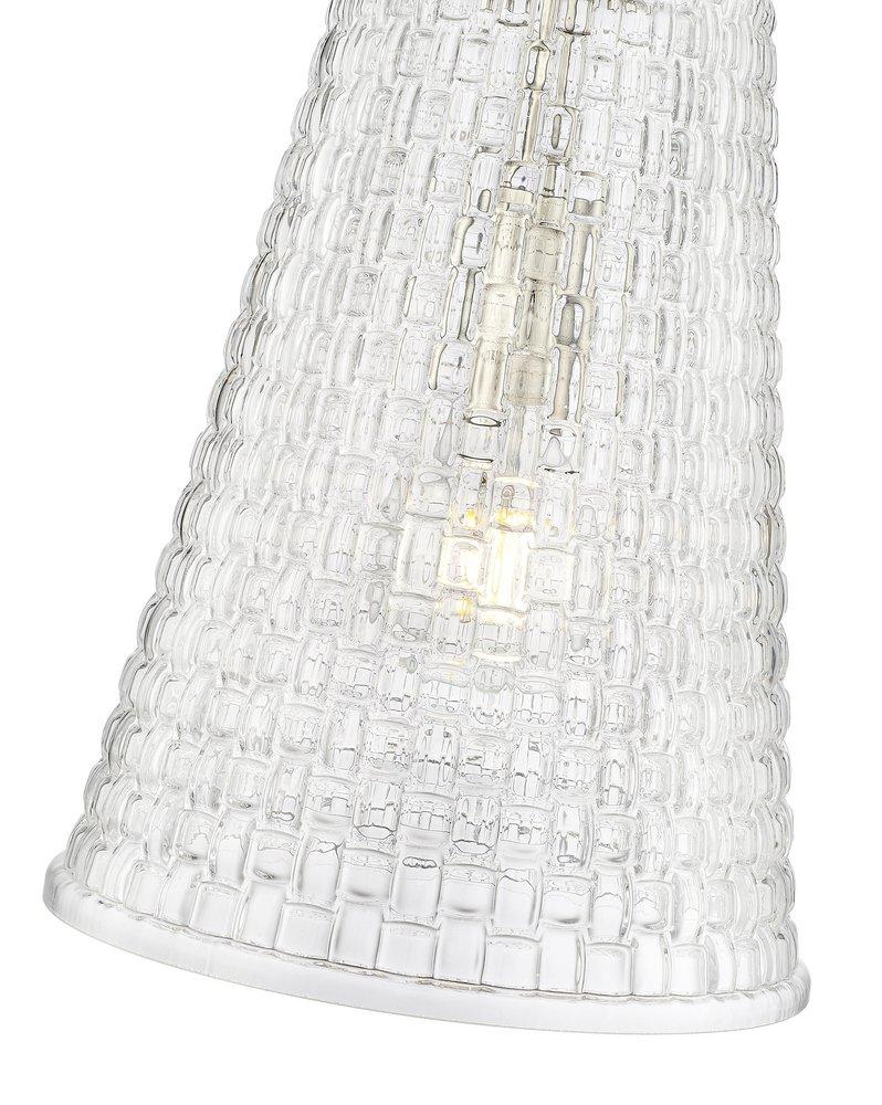 1-Light Pendant Light in Polished Nickel 