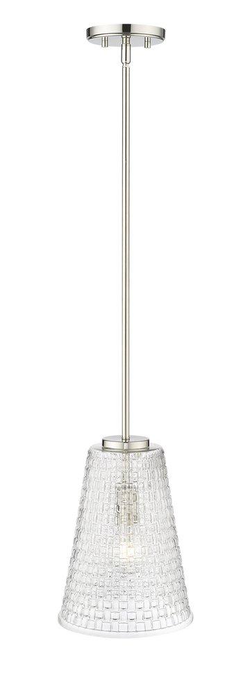 1-Light Pendant Light in Polished Nickel 