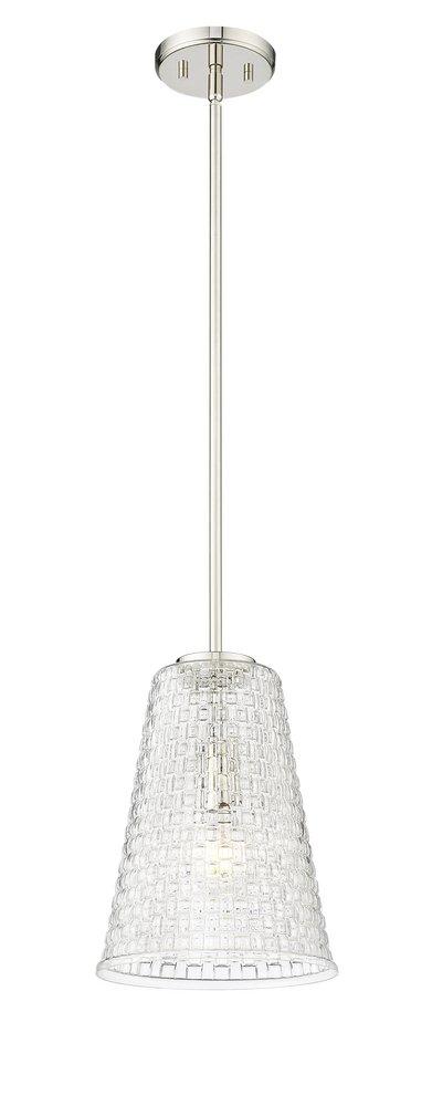 1-Light Pendant Light in Polished Nickel 