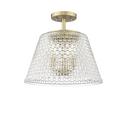 Millennium Lighting Vintage Brass 3-Light Semi-Flush Mount Ceiling Light 