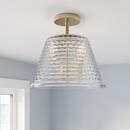 Millennium Lighting Vintage Brass 3-Light Semi-Flush Mount Ceiling Light 
