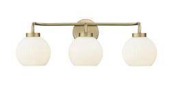 3-Light Vanity Fixture in Vintage Brass
