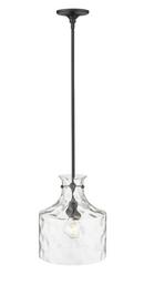 1-Light Pendant Light in Matte Black 