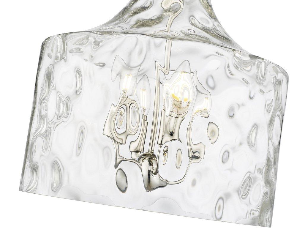 4-Light Pendant Light in Polished Nickel 