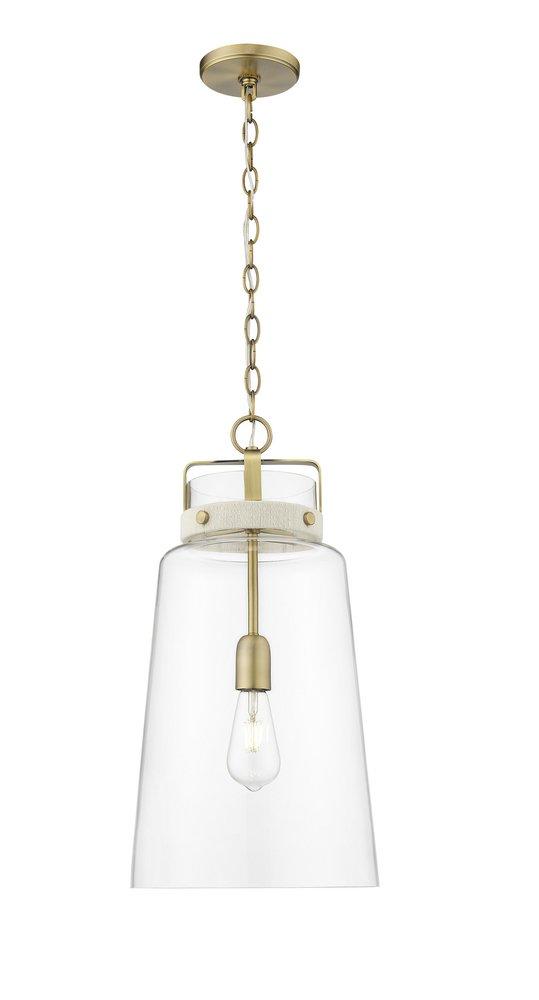 1-Light Pendant Light in Vintage Brass 