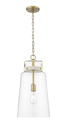 1-Light Pendant Light in Vintage Brass