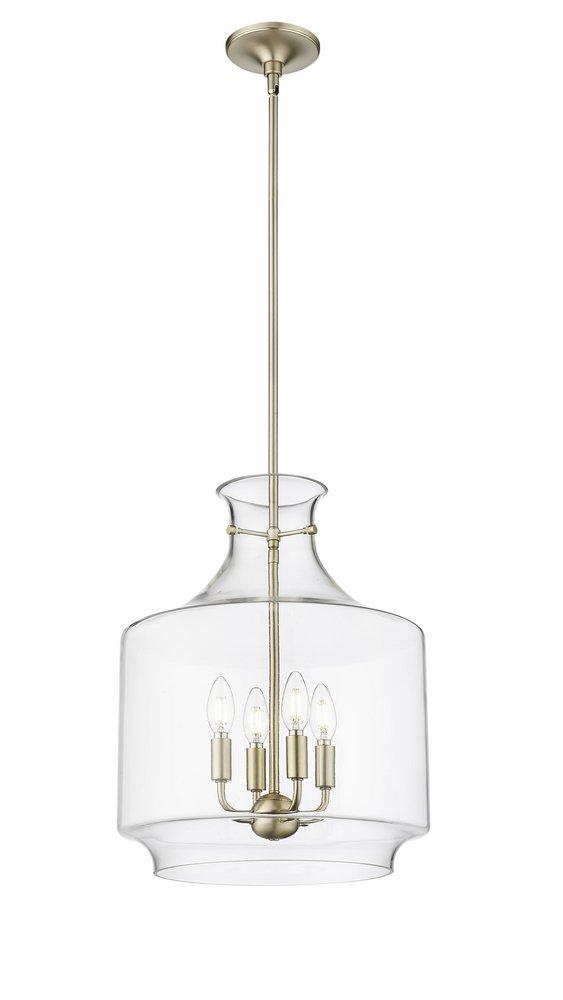 4-Light Pendant Light in Modern Gold 