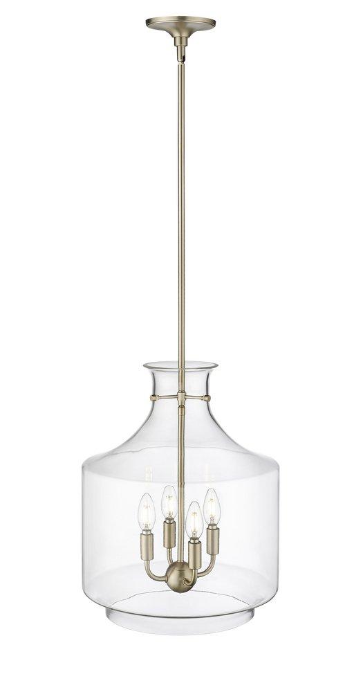 4-Light Pendant Light in Modern Gold 