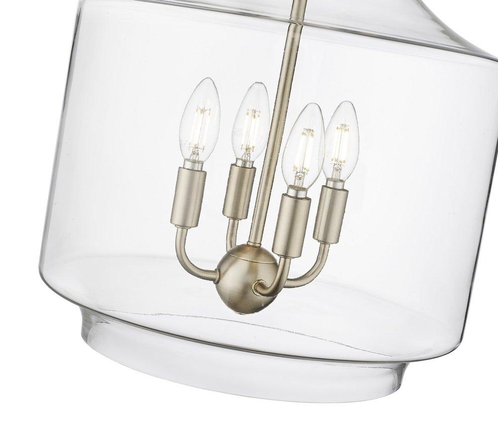 4-Light Pendant Light in Modern Gold 