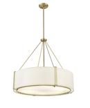 6-Light Pendant Light in Modern Gold/White 