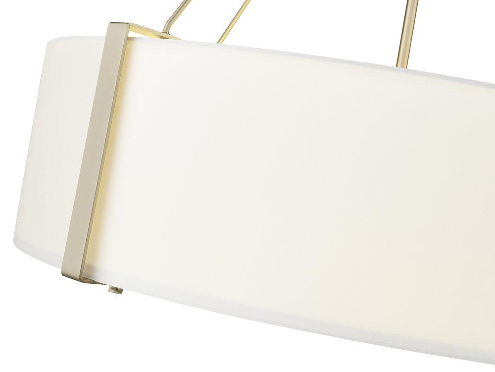 6-Light Pendant Light in Modern Gold/White 