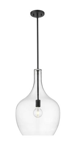 1-Light Pendant Light in Matte Black