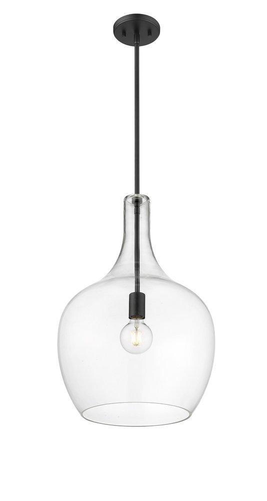 1-Light Pendant Light in Matte Black 