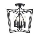 Millennium Lighting Matte Black 4-Light Semi-Flush Mount Ceiling Light 