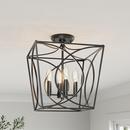 Millennium Lighting Matte Black 4-Light Semi-Flush Mount Ceiling Light 