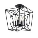 Millennium Lighting Matte Black 4-Light Semi-Flush Mount Ceiling Light 